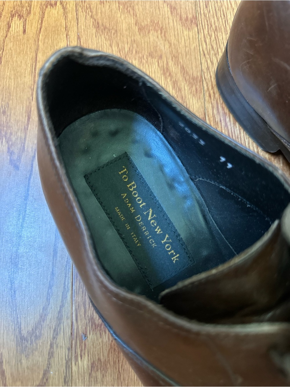 To Boot Brown Leather Oxfords with Black Interior